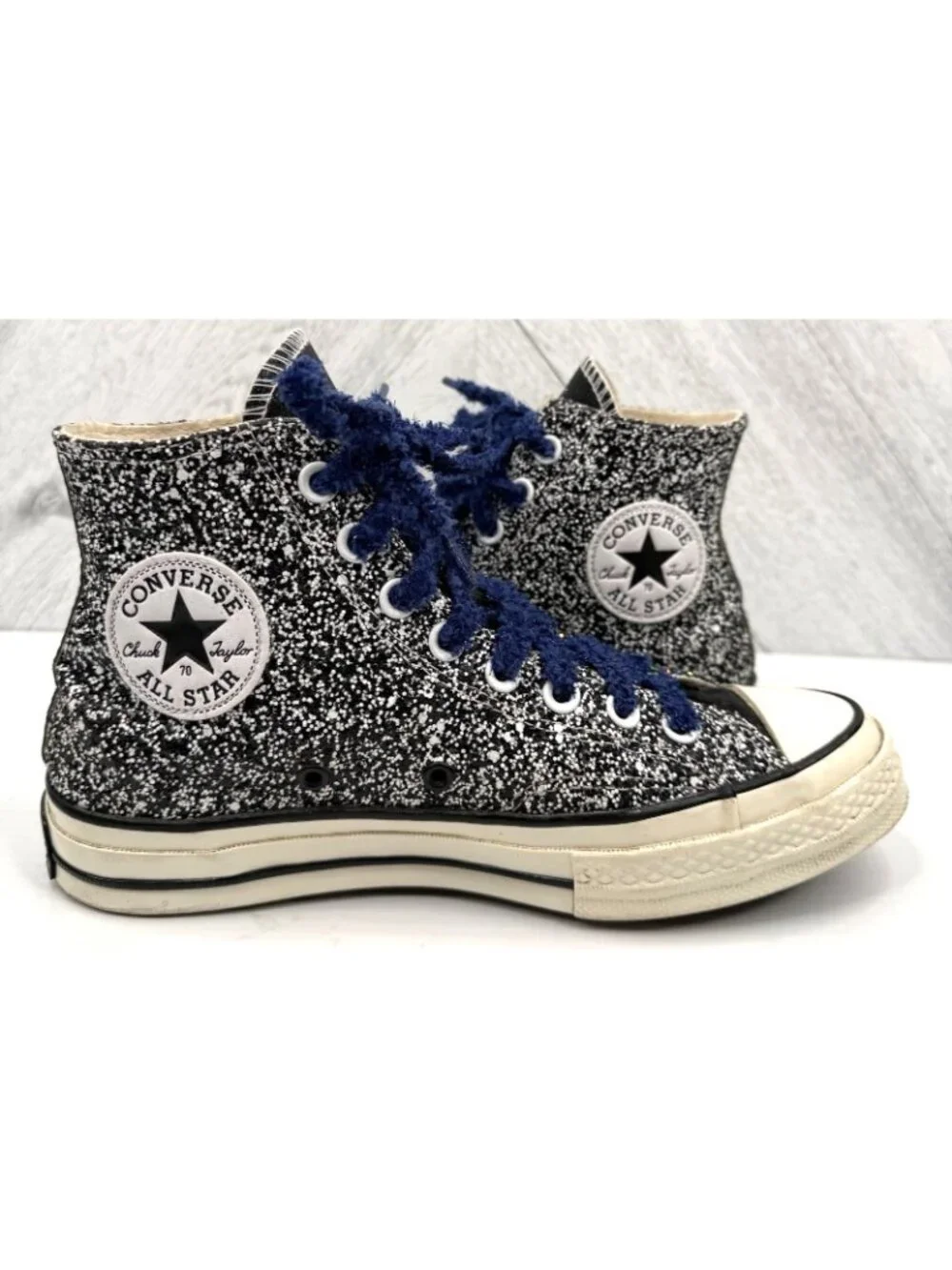 Converse x JW Anderson Chuck 70 Hi Womens 8.5 Black Multicolor Glitter Pack - Picture 8 of 16